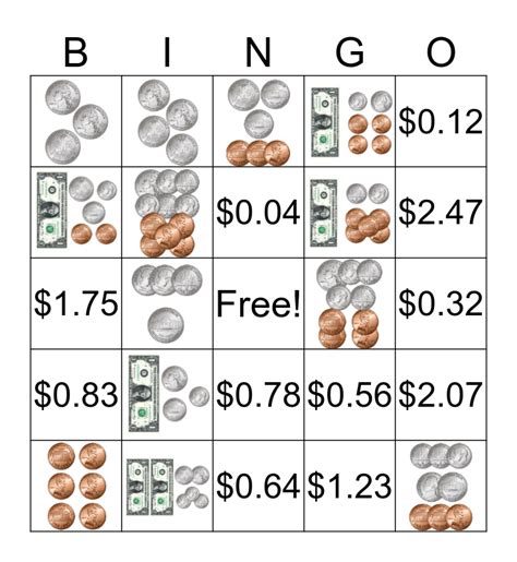 Printable Money Bingo Boards